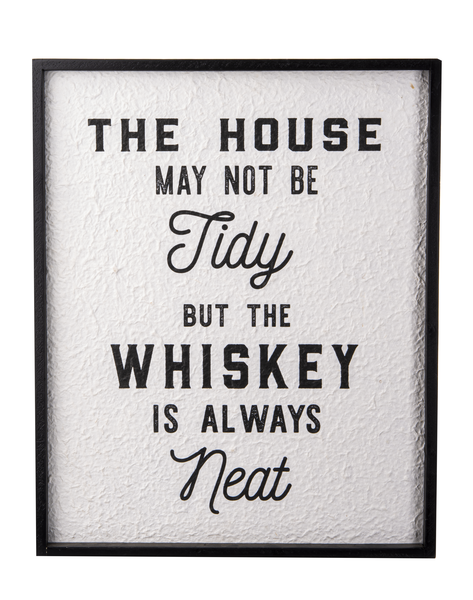 Framed Whiskey Text