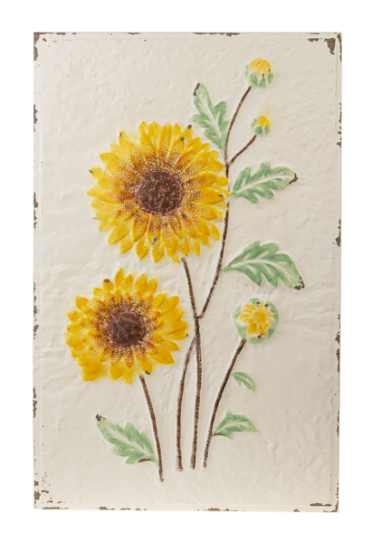 Embossed Sunflower Wall