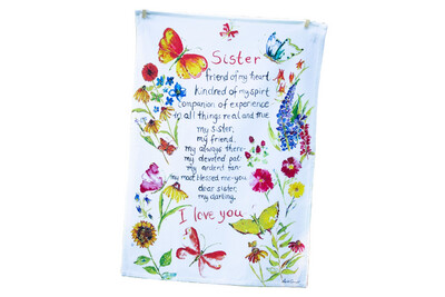 Tea Towel - Sister Poem