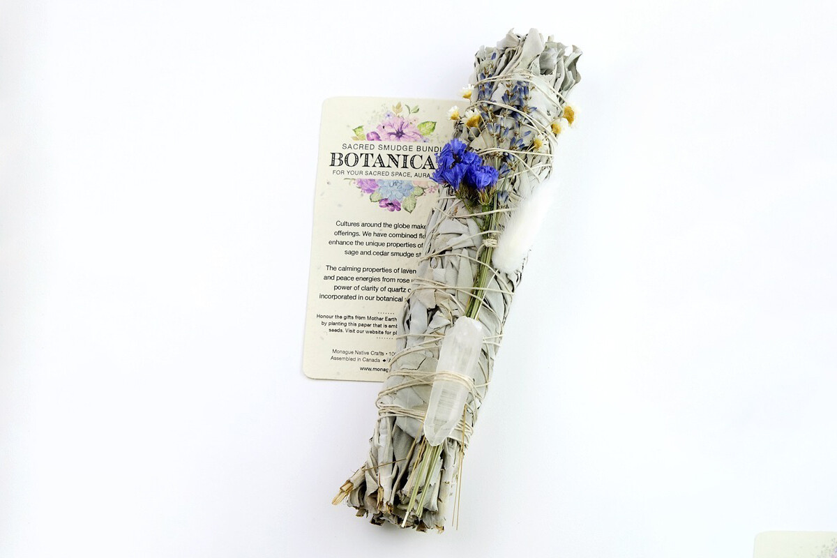 Botanical Smudge - Quartz Crystal - Large Sage