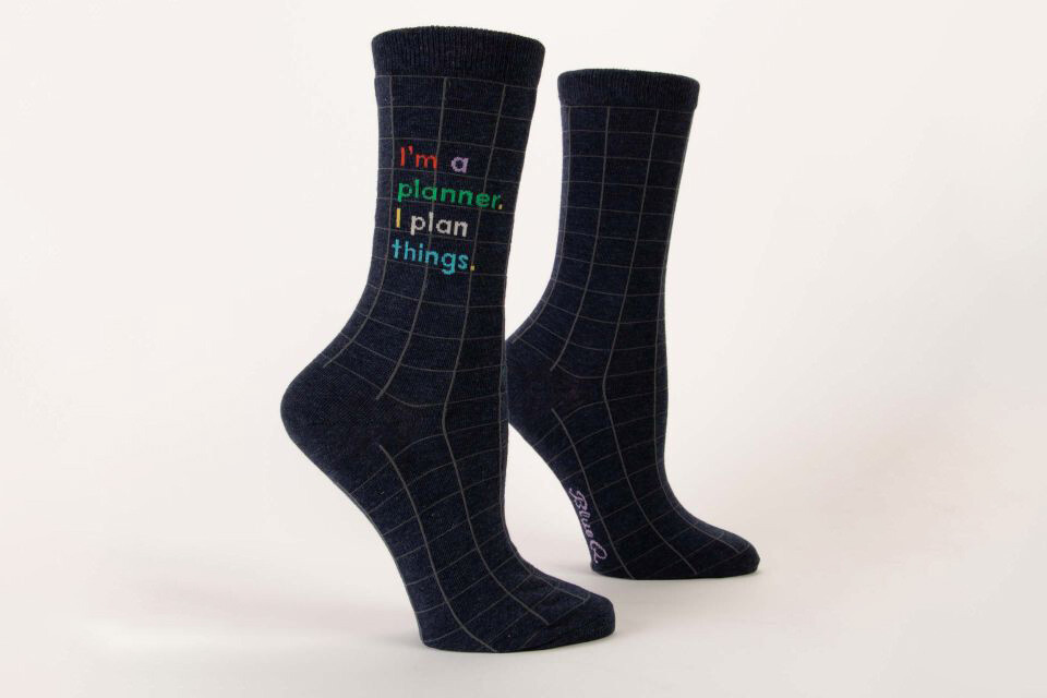 Women's Crew Sock - I'm A Planner