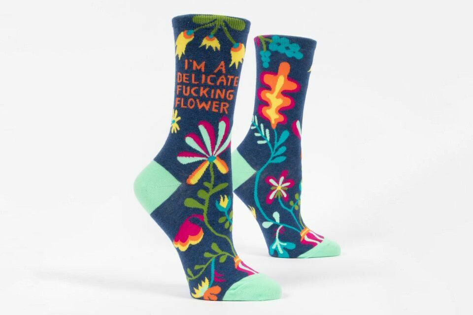Women's Crew Sock - Delicate Flower