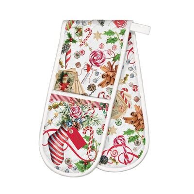 Peppermint Double Oven Glove