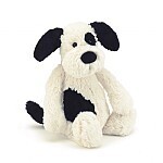 Bashful Black & Cream Puppy Medium