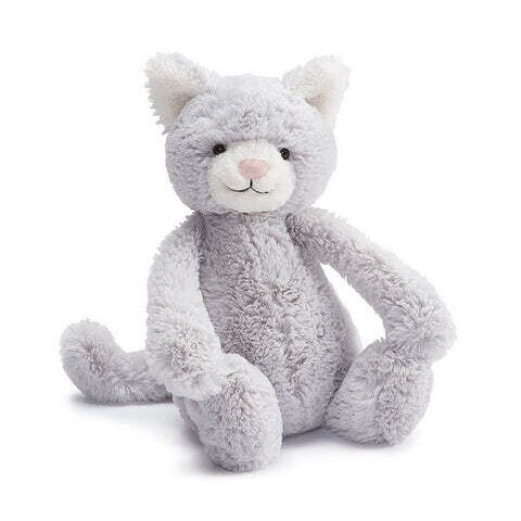 Bashful Grey Kitty Original