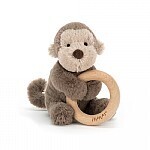 Shooshu Monkey Wooden Ring Toy