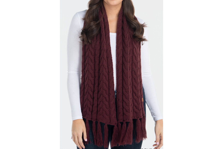 FINAL SALE Cozy Cable Straight Scarf