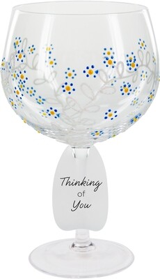 Forget Me Not Wine Glass