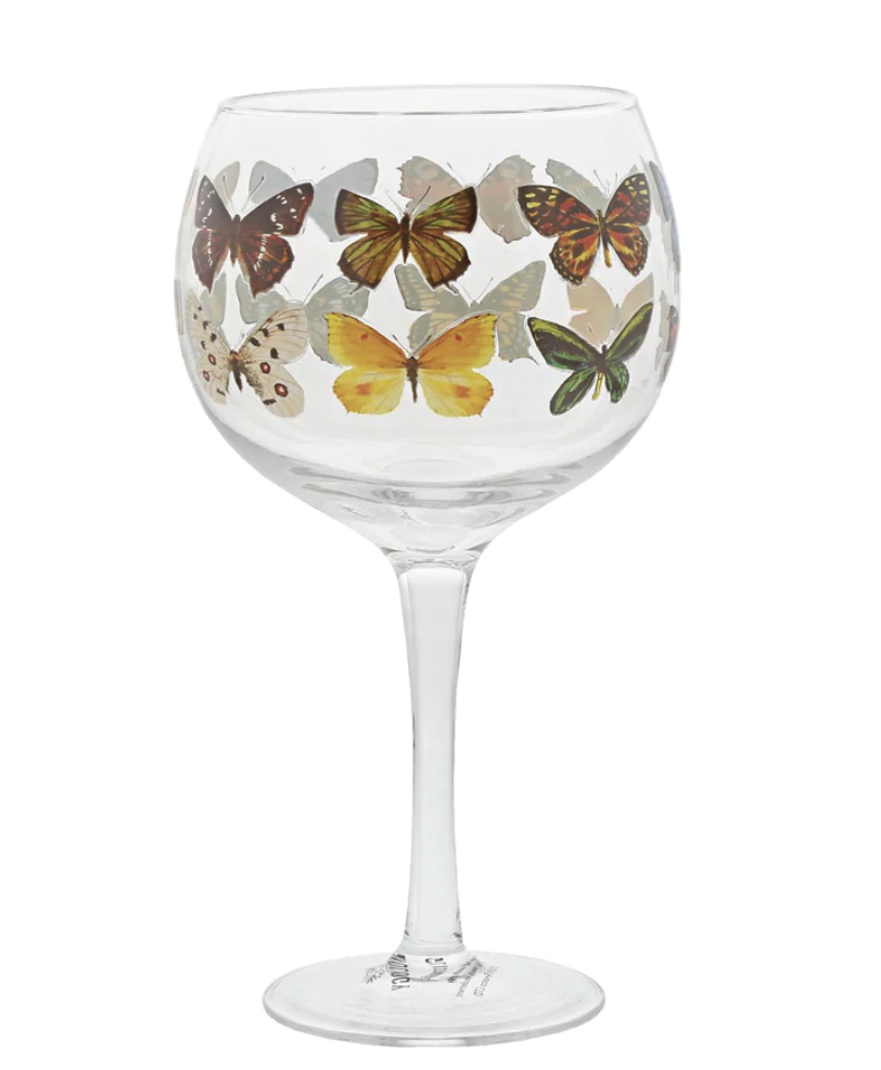 Ginology Butterflies Glass