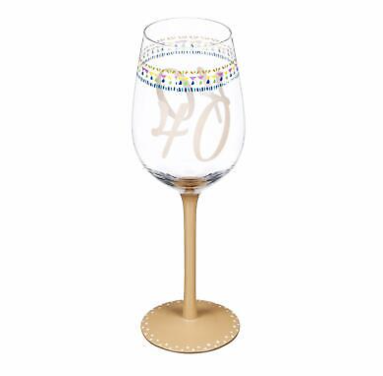 Color Changing Wine Glass Birthday Confett C
