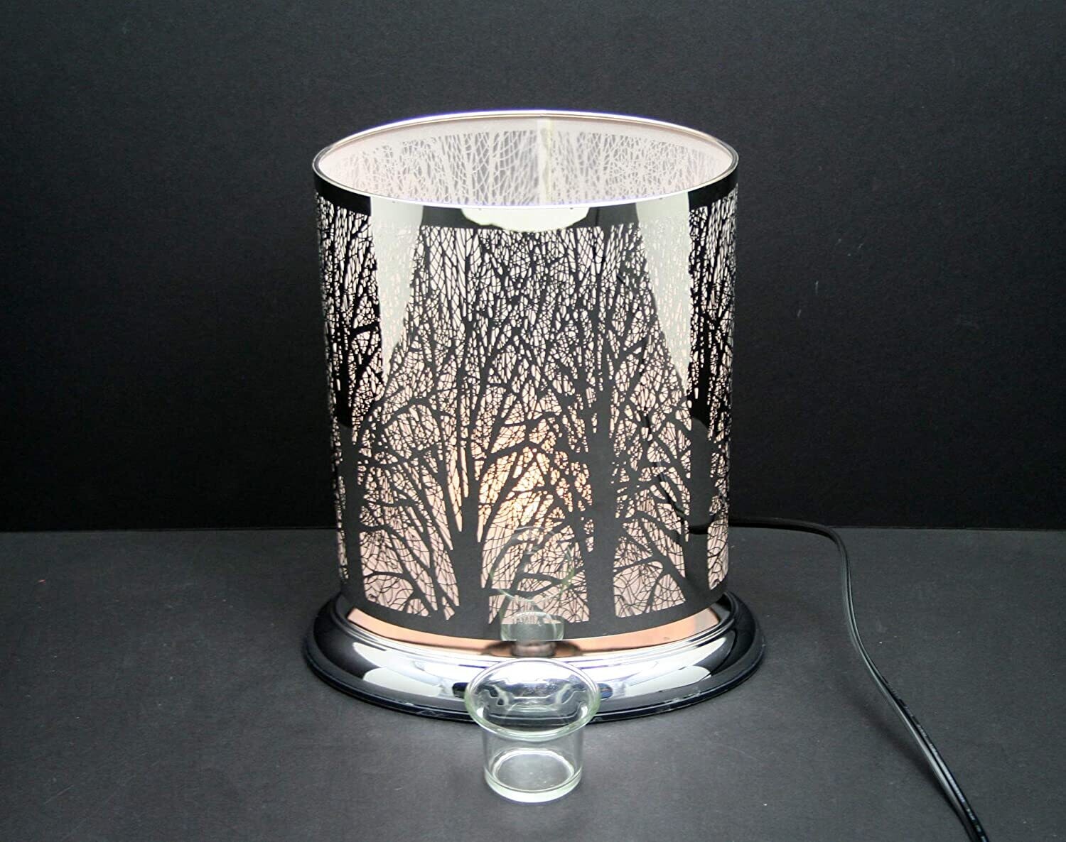 Touch Sensor Lamp - Oval Shape Silver Forest 9
