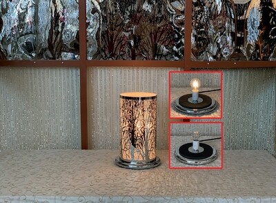 Touch Sensor Lamp - Silver Forest 16"