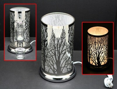 Touch Sensor Lamp - Silver Forest 9.5"
