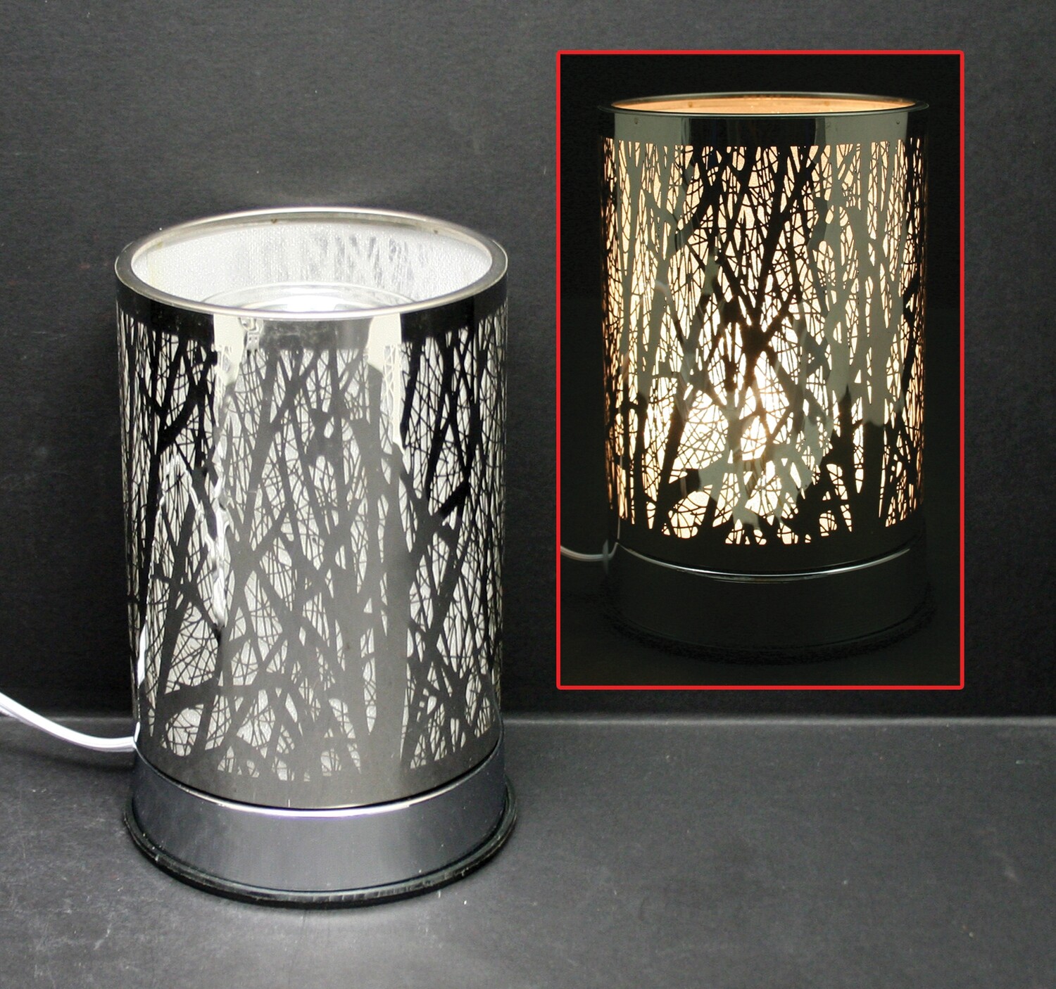 Touch Sensor Lamp - Silver Forest 7"