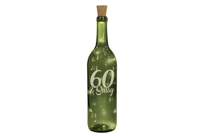Wine Bottle W/Lights-60 & Sassy