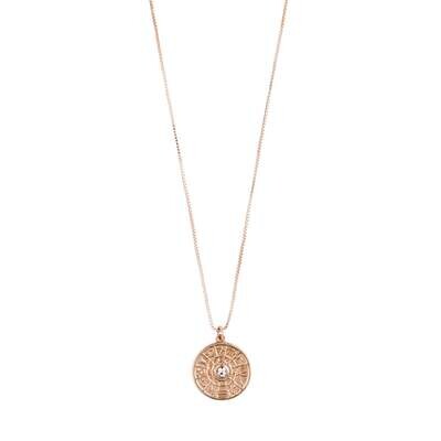 Fia Necklace Rose Gold Plated  Crystal