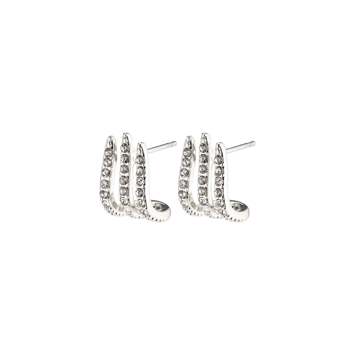 FINAL SALE Kaylee Earrings Silver Plated Crystal