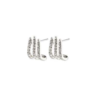 Kaylee Earrings Silver Plated Crystal