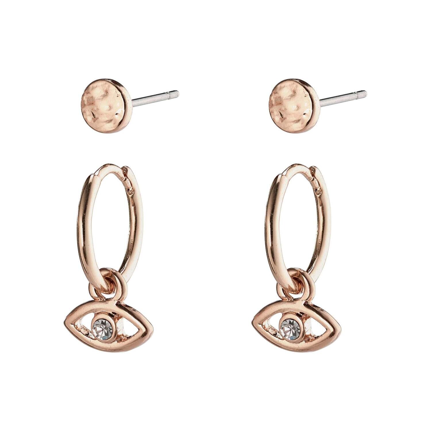 FINAL SALE Poesy Earrings Rose Gold Plated Crystal