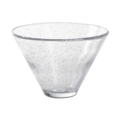 Bubble Glass Stemless Martini  Clear