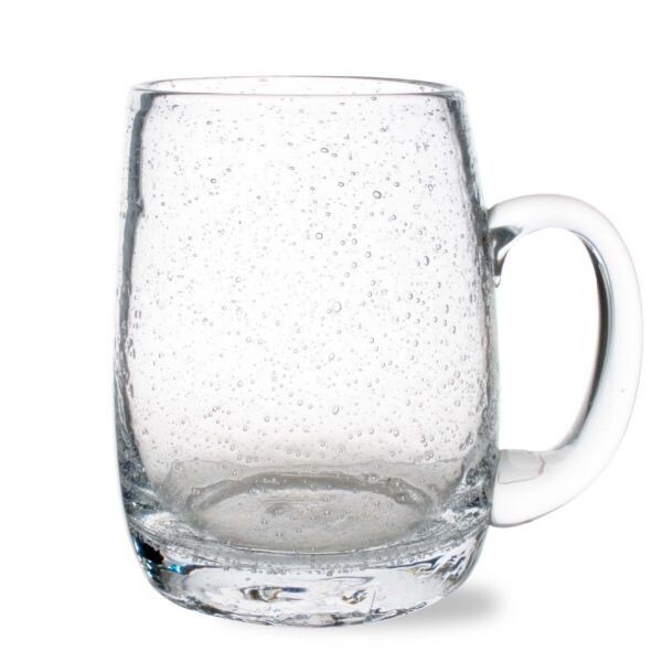 Bubble Glass Beer Mug  Clear