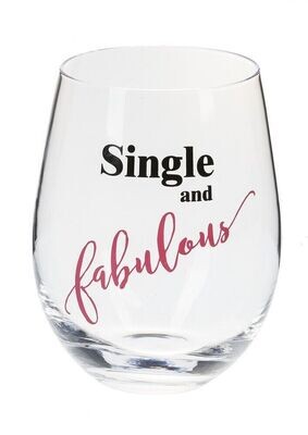 Stemless Wineglass - Single & Fabulous