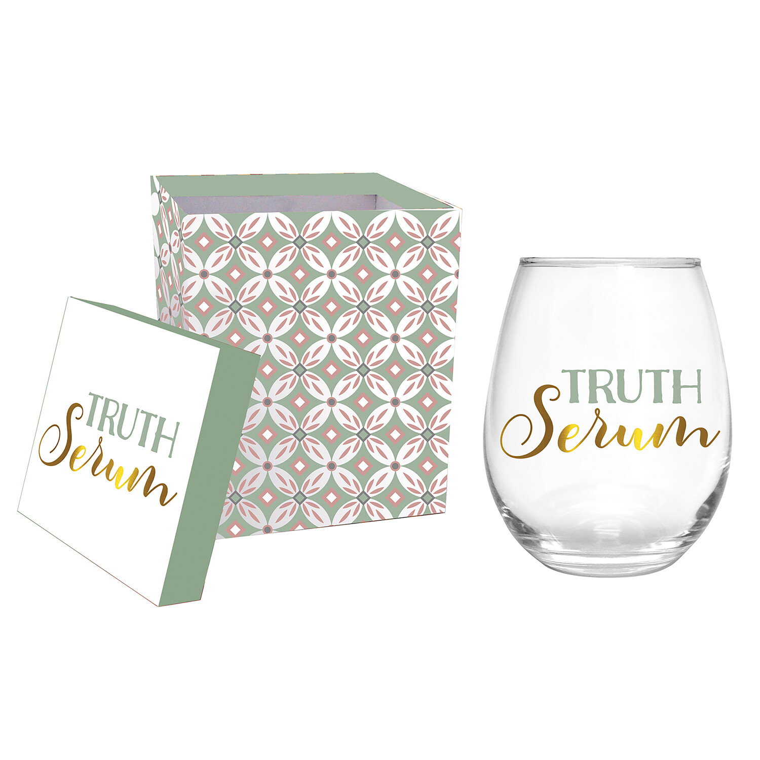 17 oz.Stemless Wine Glass w/box, Truth Serum