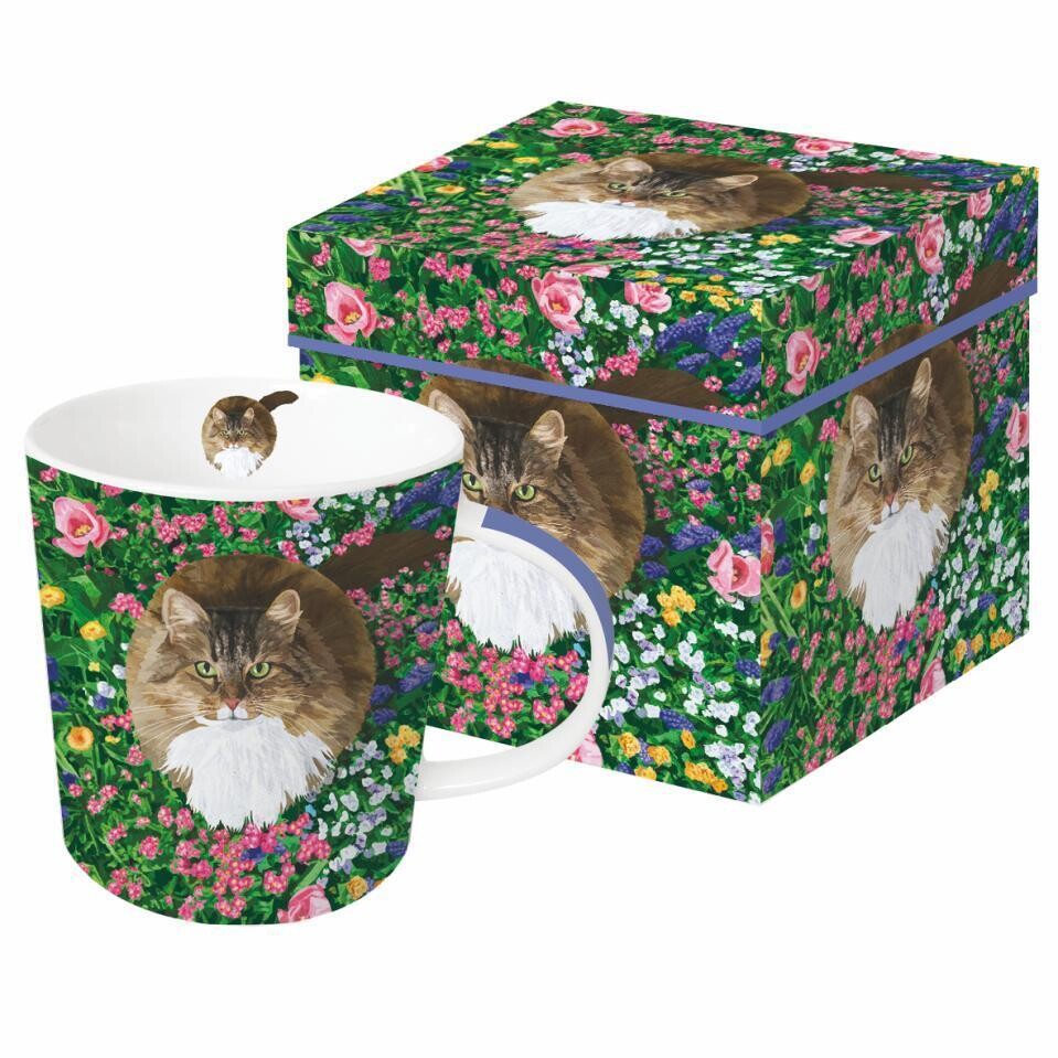 Mug In Gift Box - Garden Cat