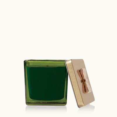 Frasier Fir Novelty Green Glass Gift Box Poured Candle