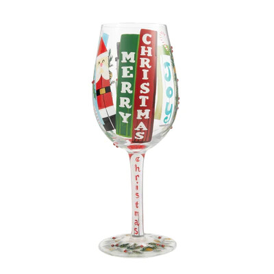 Joyful Greetings Wine Glass