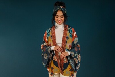 Scandinavian Flora Kimono Jacket