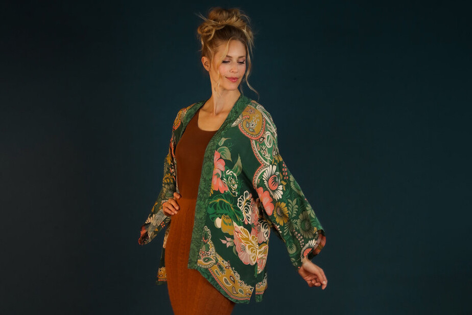 Folk Art Floral Kimono Jacket
- Fern