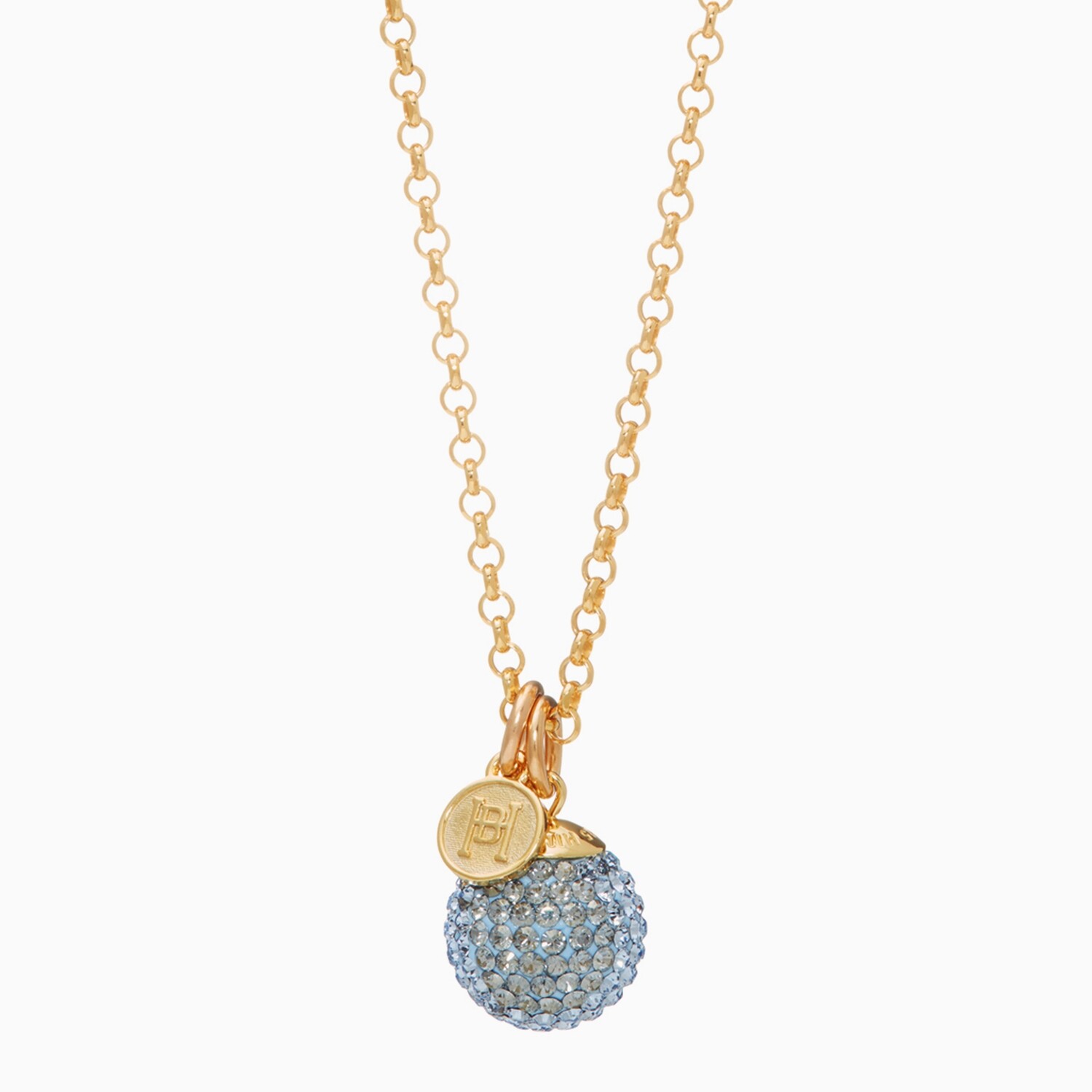 Ashley Callingbull X Hillberg & Berk Shining Rock Sparkle Ball Long Gold Pendant Necklace
