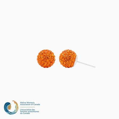 Orange 10mm Sparkle Ball™ Stud Earrings
