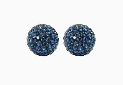 Birthstone 8mm Sparkle Ball Stud Earrings