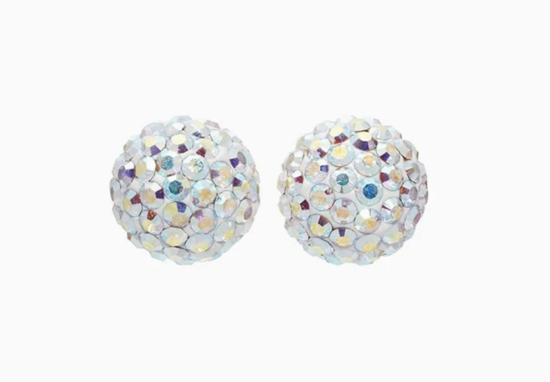 Sparkle Ball 8mm Stud Earrings