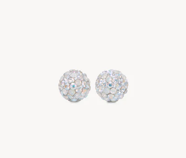 Snowflake Sparkle Ball Stud Earrings