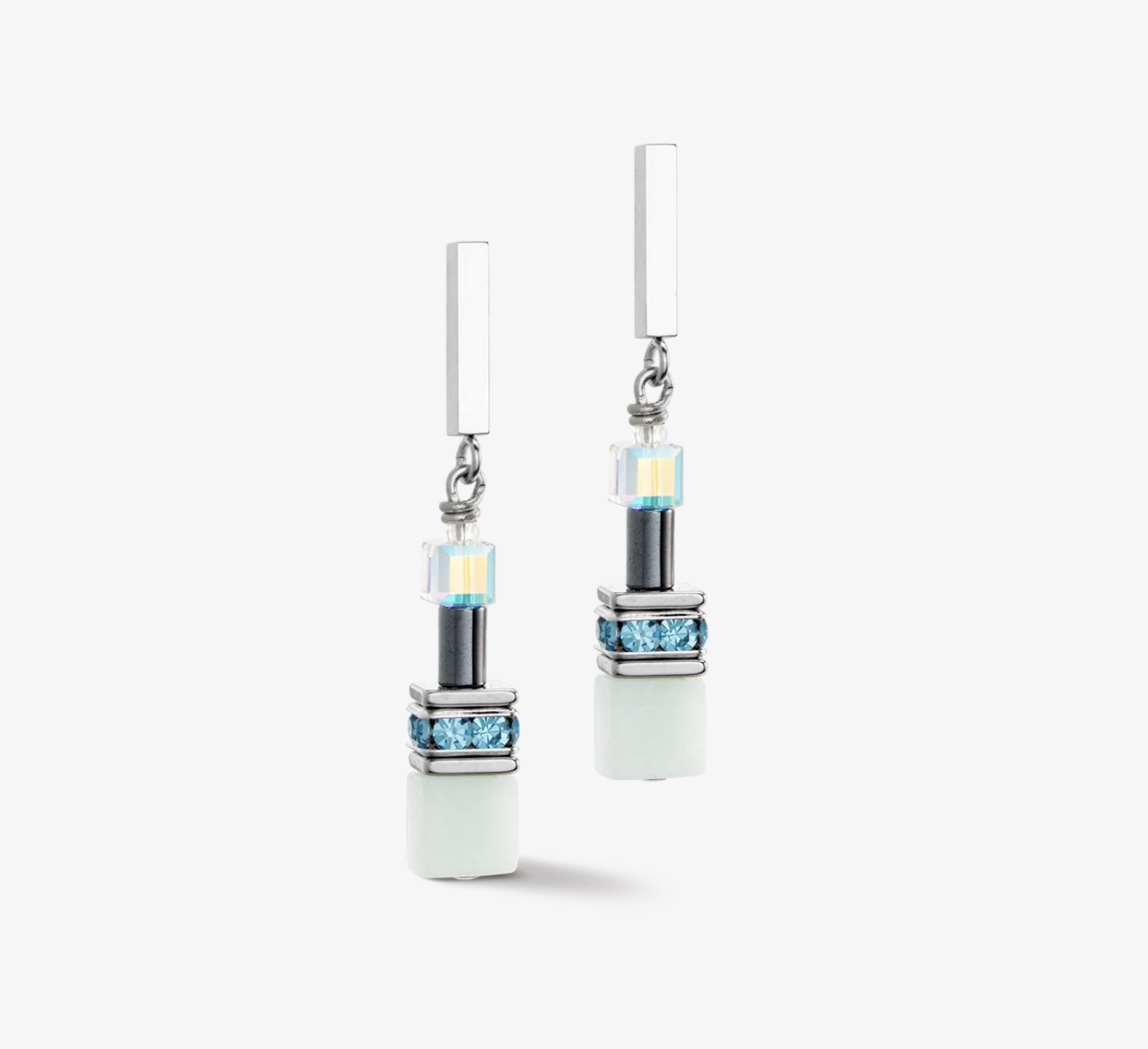 Mint-Green Multiwear GeoCUBE® Earrings