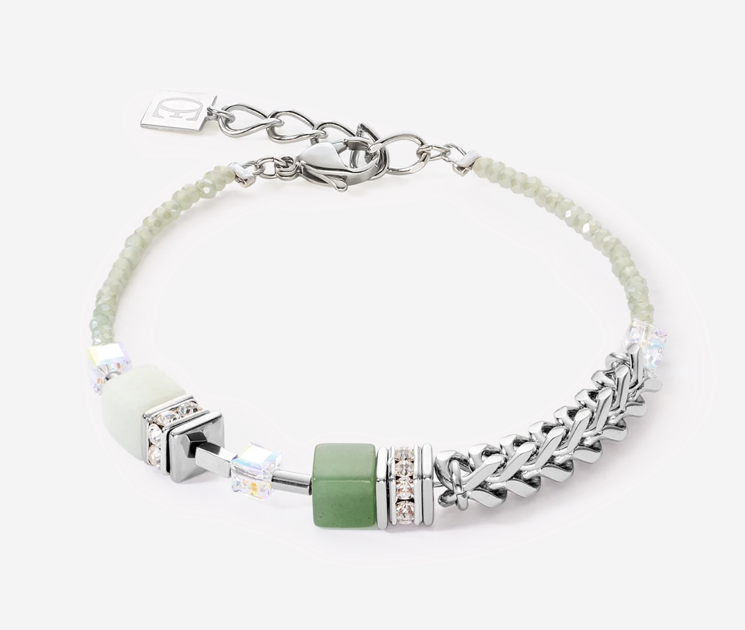 GeoCUBE® Precious Fusion Chunky Chain light green bracelet