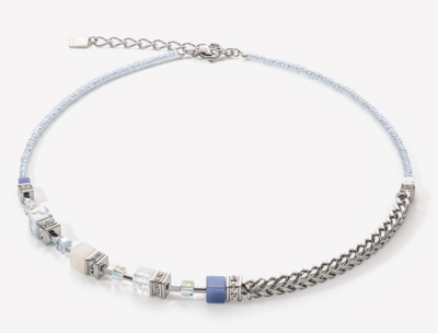 GeoCUBE® Precious Fusion Chunky Chain light blue necklace