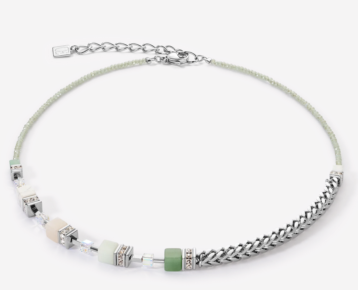 GeoCUBE® Precious Fusion Chunky Chain light green necklace