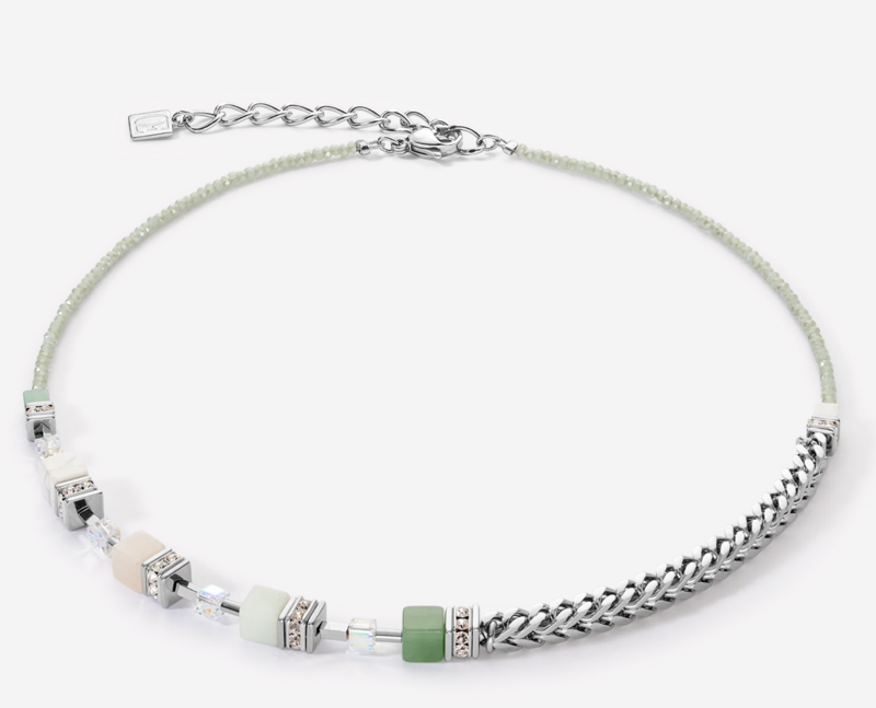 GeoCUBE® Precious Fusion Chunky Chain light green necklace