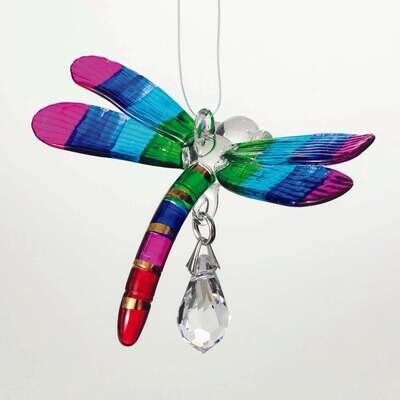 Fantasy Glass Dragonfly - Summer Rainbow