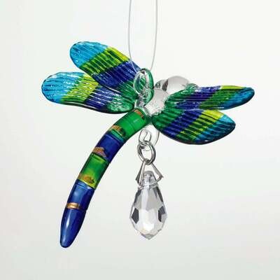 Fantasy Glass Dragonfly - Peacock