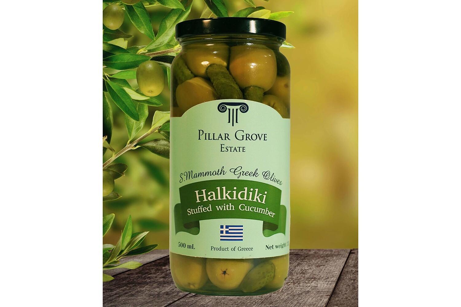 Halkidiki Green Olive Stuffed with Cucumber