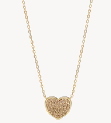 FINAL SALE Sparkle Heart Pendant Necklace