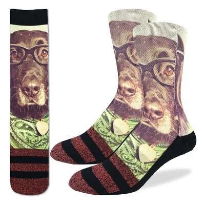 Men's Hipster Dog Socks
