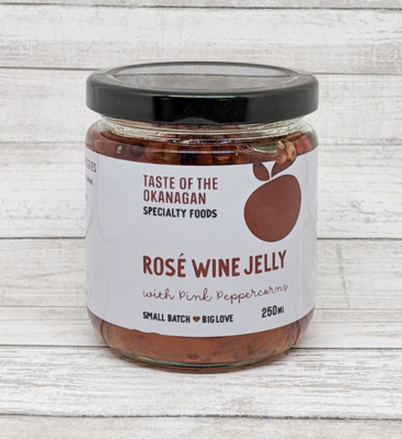 Rose Wine Jelly with Pink Peppercorns
