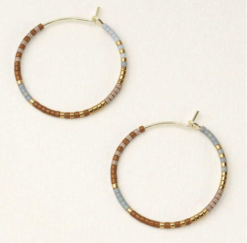 FINAL SALE Chromacolor Miyuki Small Hoops (50%)