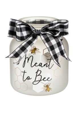 Glass LED Jar with Honeycomb and Bee Design L